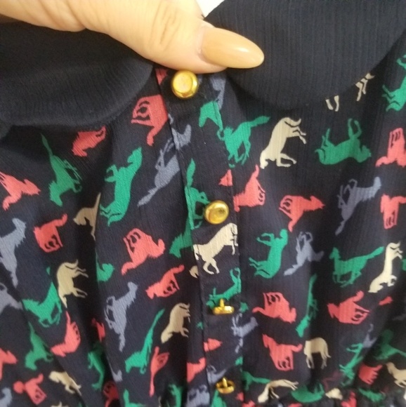 Horse patterned short dress - Picture 3 of 5